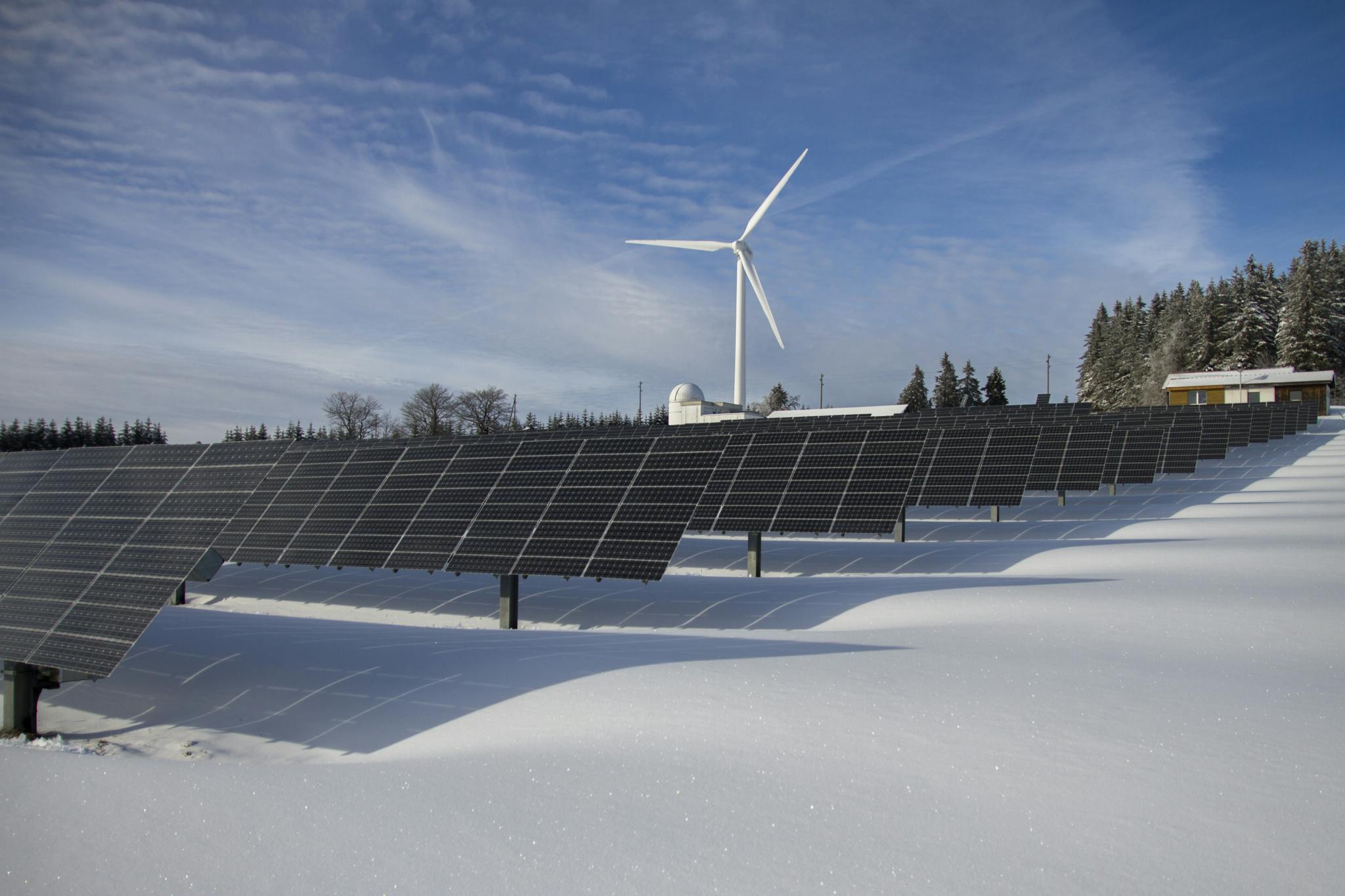 Solar panels and wind turbine econerd sustainable